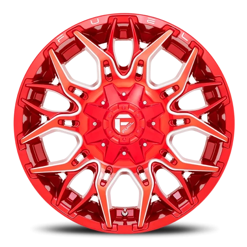 Fuel Twitch D771 22x12 -44 8x180mm 124.3mm Candy Red Milled