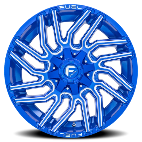 Fuel Typhoon D774 20x9 +1 8x170mm 125.1mm Anodized Blue Milled