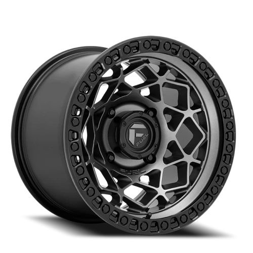 Fuel Unit UTV D784 15x7 +10 4x137mm 110.1mm Gunmetal Matte Black Ring