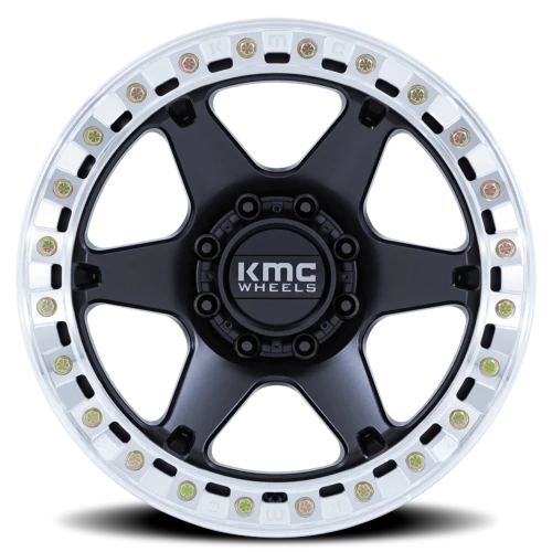 KMC VI Beadlock KM238 BM 20x10 -48 8x165.1mm 125.1mm Satin Black Machined Ring