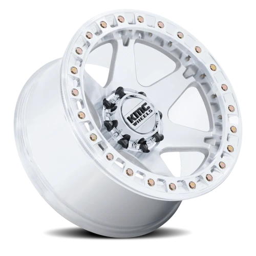 KMC VI Beadlock KM238 MS 17x9 -12 5x127mm 71.5mm Machined Silver