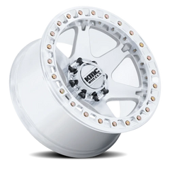 KMC VI Beadlock KM238 MS 17x9 -38 5x127mm 71.5mm Machined Silver