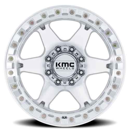 KMC VI Beadlock KM238 MS 17x9 -12 5x127mm 71.5mm Machined Silver
