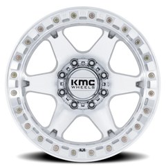 KMC VI Beadlock KM238 MS 17x9 -38 5x127mm 71.5mm Machined Silver
