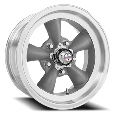 American Racing Torq Thrust D VN105 GY 15x6 +4 5x120.65mm 83.06mm Torq Thrust Gray Machined Lip