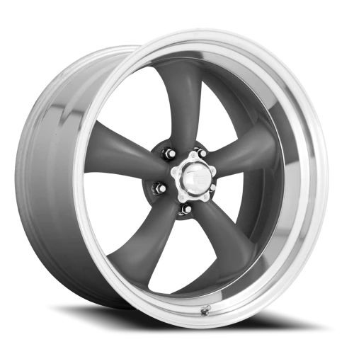 American Racing Classic Torq Thrust II VN215 15x8 +0 5x120.65mm 83.06mm Mag Gray Machined Lip
