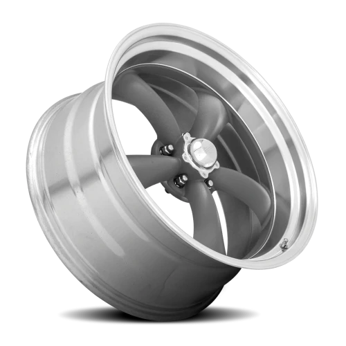 American Racing Classic Torq Thrust II VN215 17x8 +14 5x127mm 83.06mm Mag Gray Machined Lip