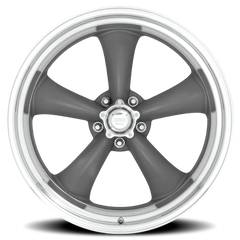 American Racing Classic Torq Thrust II VN215 15x10 -44 5x120.65mm 83.06mm Mag Gray Machined Lip