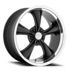 American Racing Boss TT VN338 BK 18x9.5 -4 5x120.65mm 72.56mm Textured Black Diamond Cut Lip