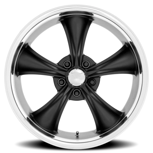 American Racing Boss TT VN338 BK 20x10 +35 5x114.3mm 72.56mm Textured Black Diamond Cut Lip