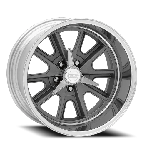 American Racing Shelby Cobra VN427 GY 15x8 -19 5x120.65mm 72.6mm Mag Gray Center Polished Barrel