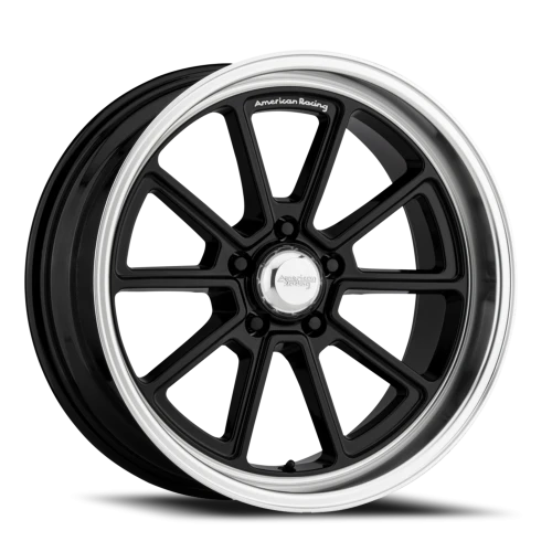 American Racing Draft VN510 BK 18x10 +0 5x114.3mm 72.6mm Gloss Black Diamond Cut Lip