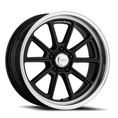 American Racing Draft VN510 BK 18x8 +0 5x120.65mm 72.6mm Gloss Black Diamond Cut Lip