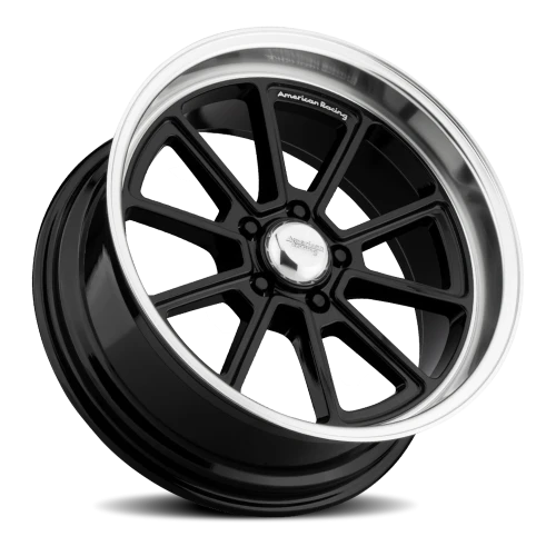 American Racing Draft VN510 BK 18x8 +0 5x120.65mm 72.6mm Gloss Black Diamond Cut Lip