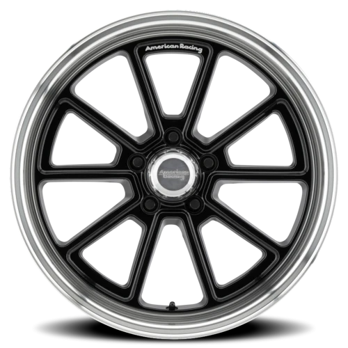 American Racing Draft VN510 BK 18x8 +0 5x120.65mm 72.6mm Gloss Black Diamond Cut Lip