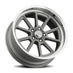 American Racing Draft VN510 SL 18x8 +0 5x120.65mm 72.6mm Vintage Silver Diamond Cut Lip