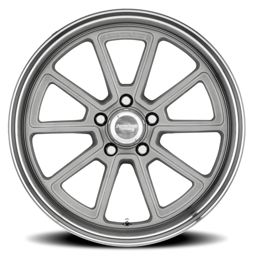American Racing Draft VN510 SL 18x8 +0 5x120.65mm 72.6mm Vintage Silver Diamond Cut Lip