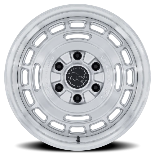 Black Rhino Vagabond BR600SD 17x8 +32 6x139.7mm 106.1mm Gloss Silver Machined Face
