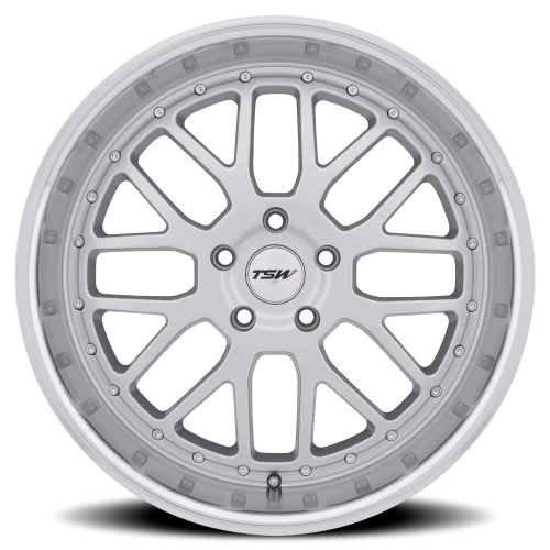 TSW Valencia SL 18x9.5 +20 5x120mm 76mm Silver Mirror Cut Lip