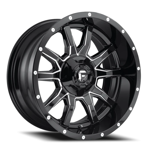 Fuel Vandal D627 20x9 +1 8x180mm 124.2mm Gloss Black Milled