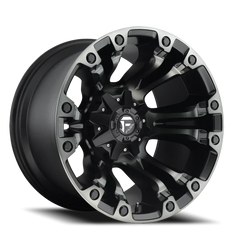 Fuel Vapor D851 18x9 -12 8x170mm 125.1mm Matte Black Gray Tint