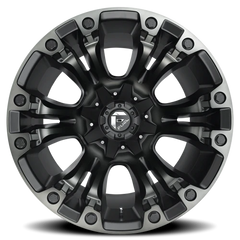 Fuel Vapor D851 17x9 +1 8x165.1mm 125.1mm Matte Black Gray Tint