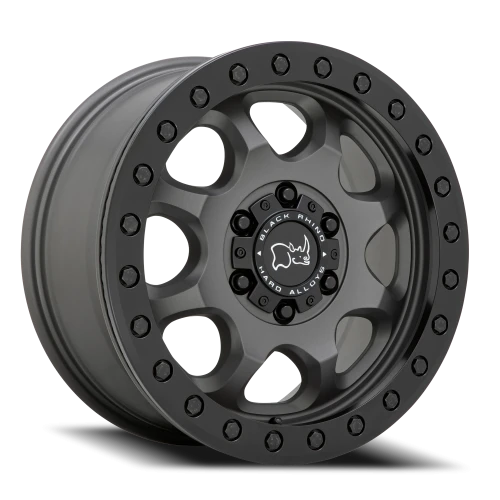 Black Rhino Venture GY 17x8 +38 6x130mm 84.1mm Matte Gunmetal Black Hardware