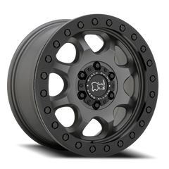 Black Rhino Venture GY 17x8 +38 6x130mm 84.1mm Matte Gunmetal Black Hardware
