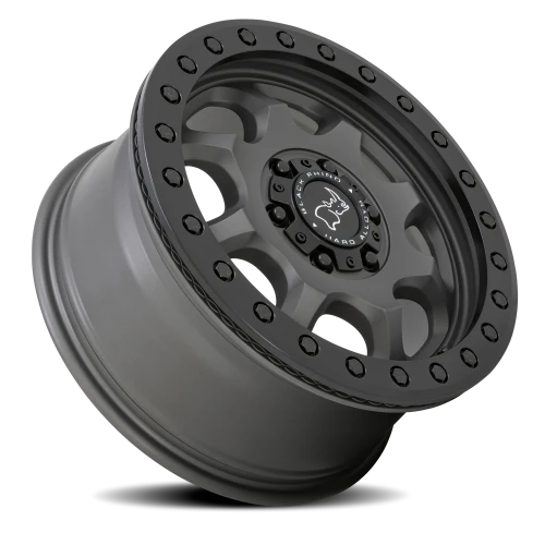 Black Rhino Venture GY 17x8 +38 6x130mm 84.1mm Matte Gunmetal Black Hardware