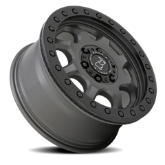 Black Rhino Venture GY 17x8 +38 6x130mm 84.1mm Matte Gunmetal Black Hardware
