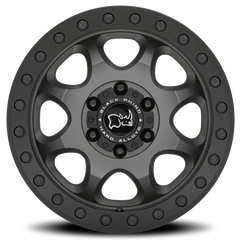 Black Rhino Venture GY 17x8 +38 6x130mm 84.1mm Matte Gunmetal Black Hardware