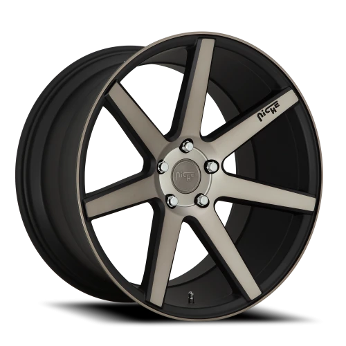 Niche Verona M150 18x8 +40 5x114.3mm 72.6mm Matte Black Machined-Dark Tint