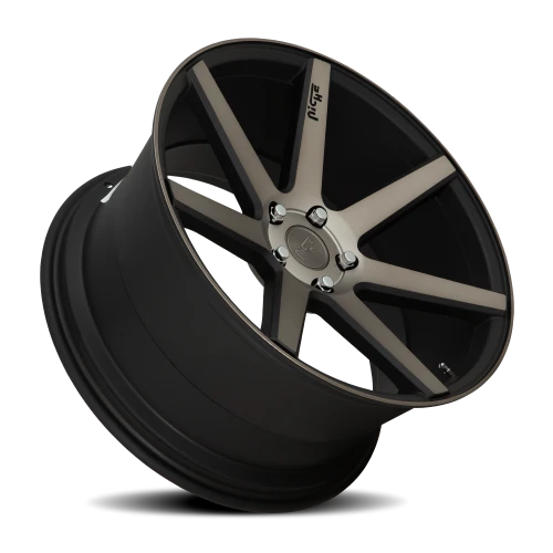 Niche Verona M150 18x8 +42 5x112mm 66.6mm Matte Black Machined-Dark Tint