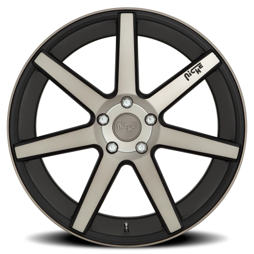 Niche Verona M150 20x10.5 +27 5x112mm 66.5mm Matte Black Machined-Dark Tint