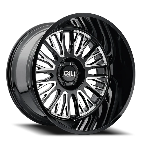 Cali Offroad Vertex 9116 BM 20x10 -25 6x135mm 87.1mm Gloss Black Milled