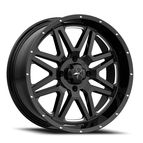 MSA Vibe M26 GB-M 18x7 +0 4x137mm 112mm Gloss Black Milled