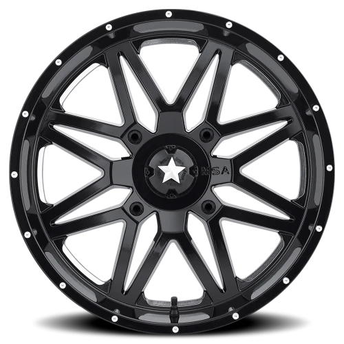 MSA Vibe M26 GB-M 16x7 +0 4x156mm 132mm Gloss Black Milled