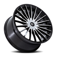 Asanti Black Label Viceroy AB048 22x10.5 +45 5x108mm 72.56mm Gloss Black Machined Face