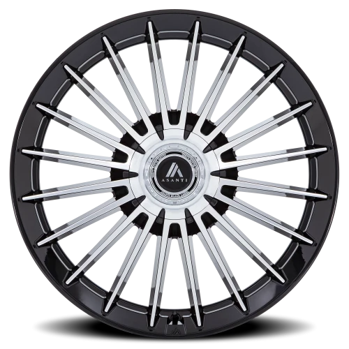 Asanti Black Label Viceroy AB048 20x9 +15 5x115mm 74.1mm Gloss Black Machined Face