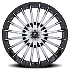 Asanti Black Label Viceroy AB048 22x10.5 +38 5x112mm 72.56mm Gloss Black Machined Face