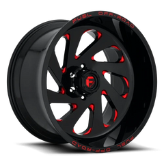 Fuel Vortex D638 20x12 -44 6x135mm 87.1mm Gloss Black Candy Red