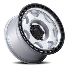 Black Rhino Voyager SL 17x8.5 -10 6x135mm 87.1mm Machined Silver Matte Black Lip