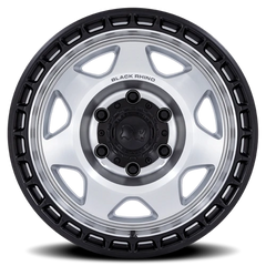 Black Rhino Voyager SL 17x8.5 +0 6x139.7mm 106.1mm Machined Silver Matte Black Lip