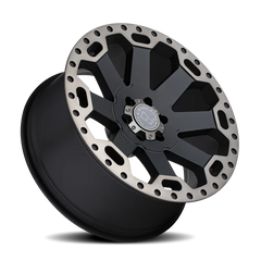 Black Rhino Warlord BK 17x8 +35 5x114.3mm 76mm Matte Black Machined Dark Tint Lip