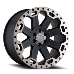 Black Rhino Warlord BK 18x8 +52 6x130mm 84.1mm Matte Black Machined Dark Tint Lip