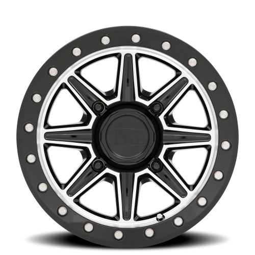 Black Rhino Webb UTV GBM 15x7 +36 4x110mm 80.2mm Gloss Black Machined Face