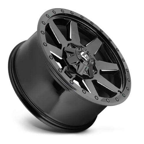 Fuel Wildcat D597 20x9 +1 8x165.1mm 125.2mm Gloss Black Milled