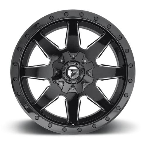 Fuel Wildcat D597 20x9 +1 8x165.1mm 125.2mm Gloss Black Milled