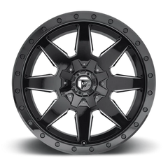 Fuel Wildcat D597 20x9 +1 8x165.1mm 125.2mm Gloss Black Milled