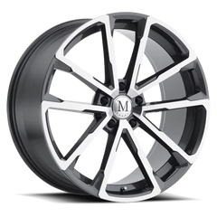 Mandrus Wolf GY 22x10.5 +35 5x130mm 84.1mm Gloss Gunmetal Mirror Cut Face